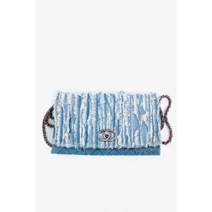 Chanel Denim Fringe CC Crossbody Chain shoulder Bag